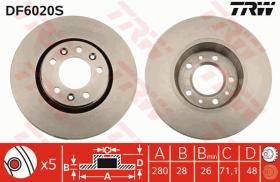 TRW DF6020S - DISCO DE FRENO