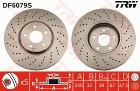 TRW DF6079S - DISCO DE FRENO