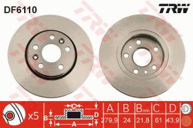 TRW DF6110 - JGO DISCOS DE FRENO