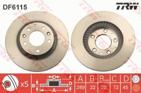 TRW DF6115 - JGO DISCOS DE FRENO