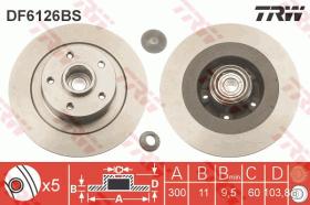 TRW DF6126BS - DISCO DE FRENO CON RODAMIENTO