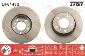 TRW DF6143S - DISCO DE FRENO