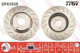 TRW DF6153S - DISCO DE FRENO