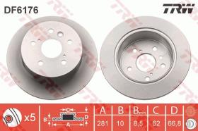 TRW DF6176 - JGO DISCOS DE FRENO