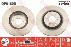 TRW DF6180S - DISCO DE FRENO