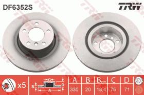 TRW DF6352S - DISCO DE FRENO