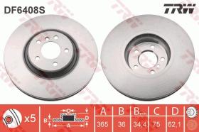 TRW DF6408S - DISCO DE FRENO