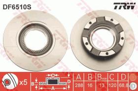 TRW DF6510S - DISCO DE FRENO