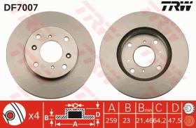 TRW DF7007 - JGO DISCOS FRENO