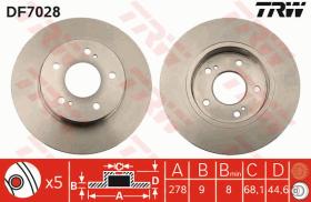 TRW DF7028 - JGO DISCOS DE FRENO