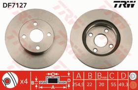 TRW DF7127 - JGO DISCOS DE FRENO