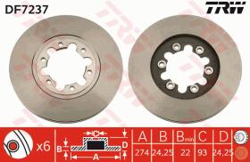 TRW DF7237 - JGO DISCOS DE FRENO