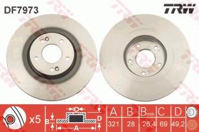 TRW DF7973 - JGO DISCOS DE FRENO