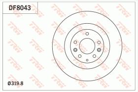 TRW DF8043 - JGO DISCOS DE FRENO