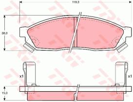 TRW GDB1038 - PASTILLAS DE FRENO