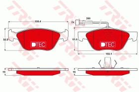 TRW GDB1212DTE - PASTILLAS DE FRENO DTEC