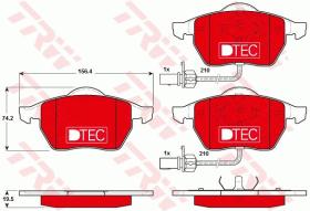 TRW GDB1307DTE - PASTILLAS DE FRENO DTEC