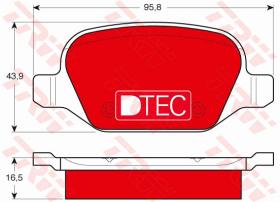 TRW GDB1396DTE - PASTILLAS DE FRENO DTEC