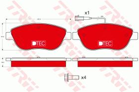 TRW GDB1483DTE - PASTILLAS DE FRENO DTEC