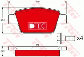 TRW GDB1485DTE - PASTILLAS DE FRENO DTEC