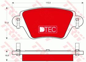 TRW GDB1525DTE - PASTILLAS DE FRENO DTEC