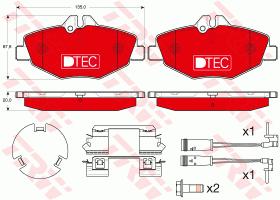 TRW GDB1542DTE - PASTILLAS DE FRENO DTEC