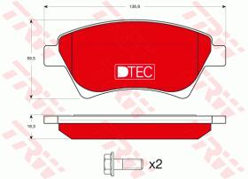 TRW GDB1552DTE - PASTILLAS DE FRENO DTEC