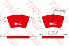 TRW GDB1556DTE - PASTILLAS DE FRENO DTEC