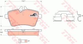 TRW GDB1629 - PASTILLAS DE FRENO