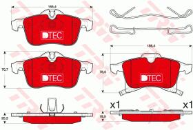 TRW GDB1668DTE - PASTILLAS DE FRENO DTEC