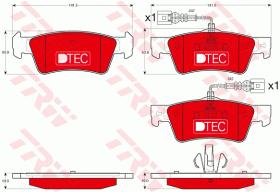 TRW GDB1672DTE - PASTILLAS DE FRENO DTEC