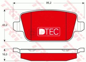 TRW GDB1732DTE - PASTILLAS DE FRENO DTEC