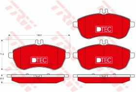 TRW GDB1736DTE - PASTILLAS DE FRENO DTEC