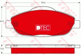 TRW GDB1761DTE - PASTILLAS DE FRENO DTEC