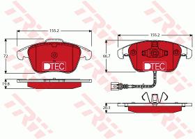 TRW GDB1762DTE - PASTILLAS DE FRENO DTEC