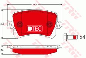 TRW GDB1763DTE - PASTILLAS DE FRENO DTEC