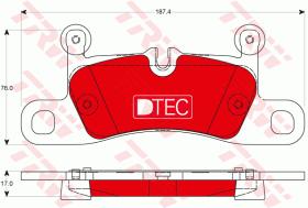 TRW GDB1875DTE - PASTILLAS DE FRENO DTEC