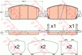 TRW GDB3615 - PASTILLAS DE FRENO