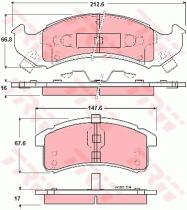 TRW GDB4000 - PASTILLAS DE FRENO