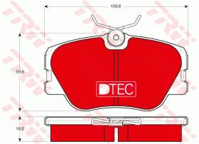 TRW GDB818DTE - PASTILLAS DE FRENO DTEC