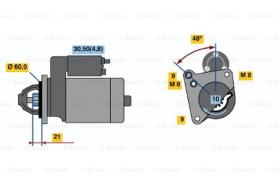 BOSCH 0001106405 - MOTOR DE ARRANQUE