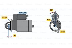 BOSCH 0001107070 - MOTOR DE ARRANQUE