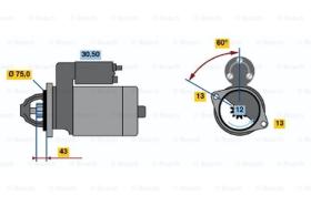 BOSCH 0001107080 - MOTOR DE ARRANQUE