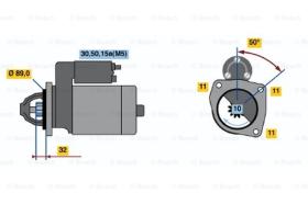 BOSCH 0001108158 - MOTOR DE ARRANQUE