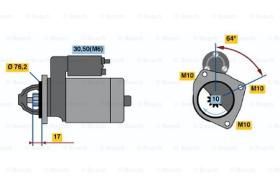 BOSCH 0001110065 - MOTOR DE ARRANQUE