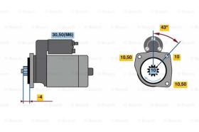 BOSCH 0001121443 - MOTOR DE ARRANQUE