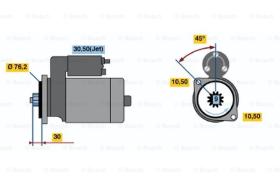 BOSCH 0001124013 - MOTOR DE ARRANQUE