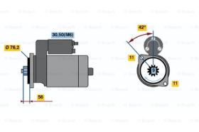 BOSCH 0001124015 - MOTOR DE ARRANQUE