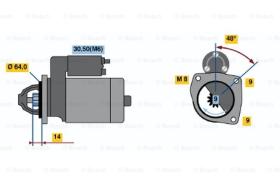 BOSCH 0001137001 - MOTOR DE ARRANQUE