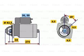 BOSCH 0001218125 - MOTOR DE ARRANQUE